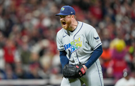 APTOPIX ALCS Rays Guardians Baseball